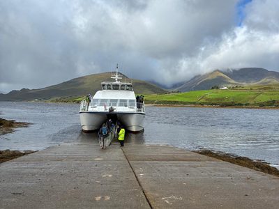 Boarding the Connemara Lady for the Killary Fjord boat tour